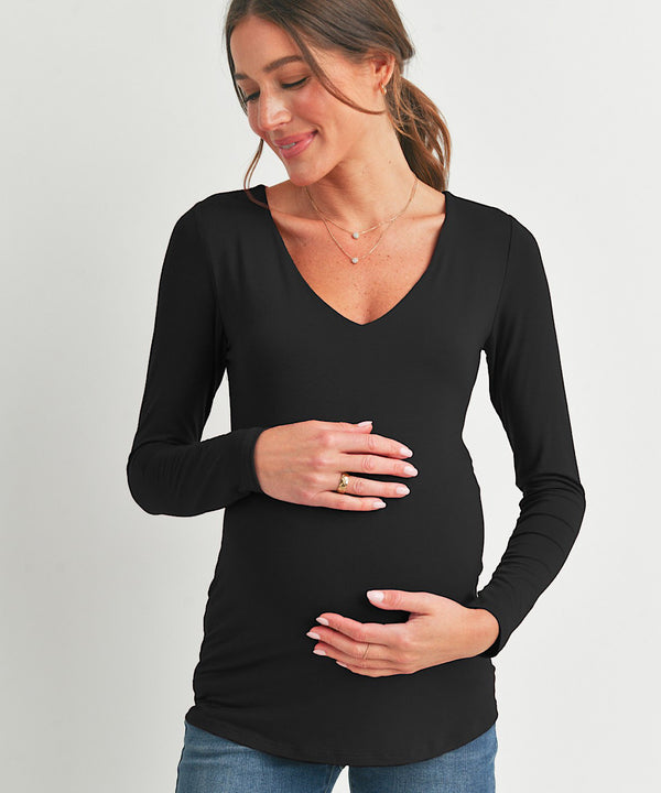 The Long-Sleeve Maternity Top (2 Colors)