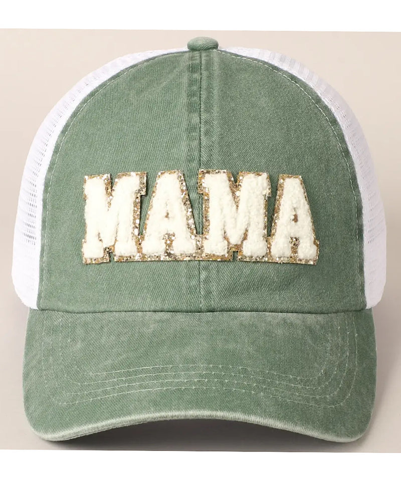 MAMA Glitter Baseball Cap