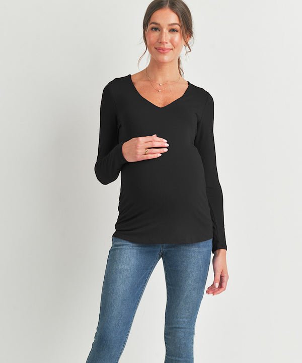 The Long-Sleeve Maternity Top (2 Colors)