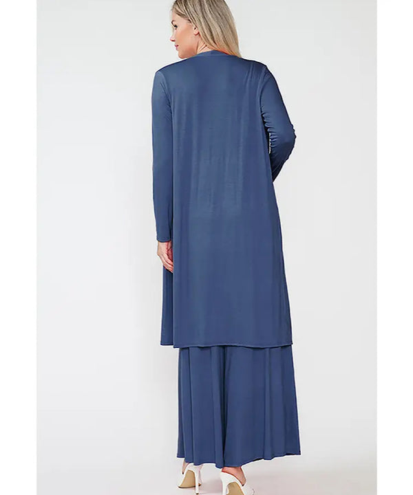 The Hannah Jumpsuit Set - Denim Blue