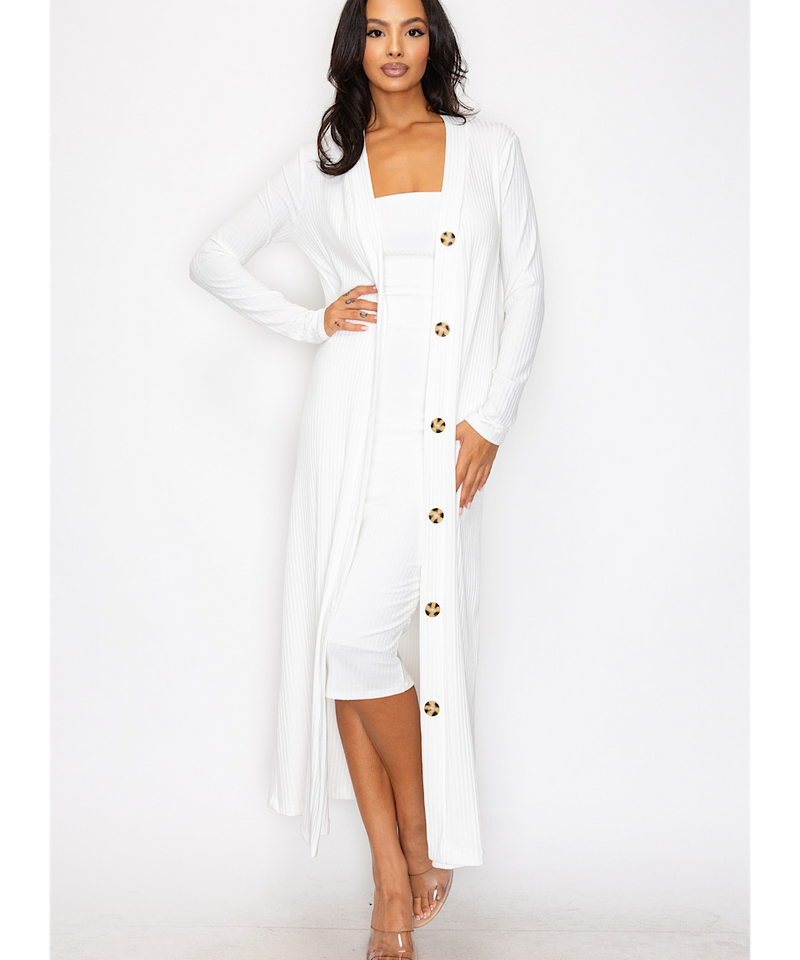 The Brynne Bodycon Set (White)