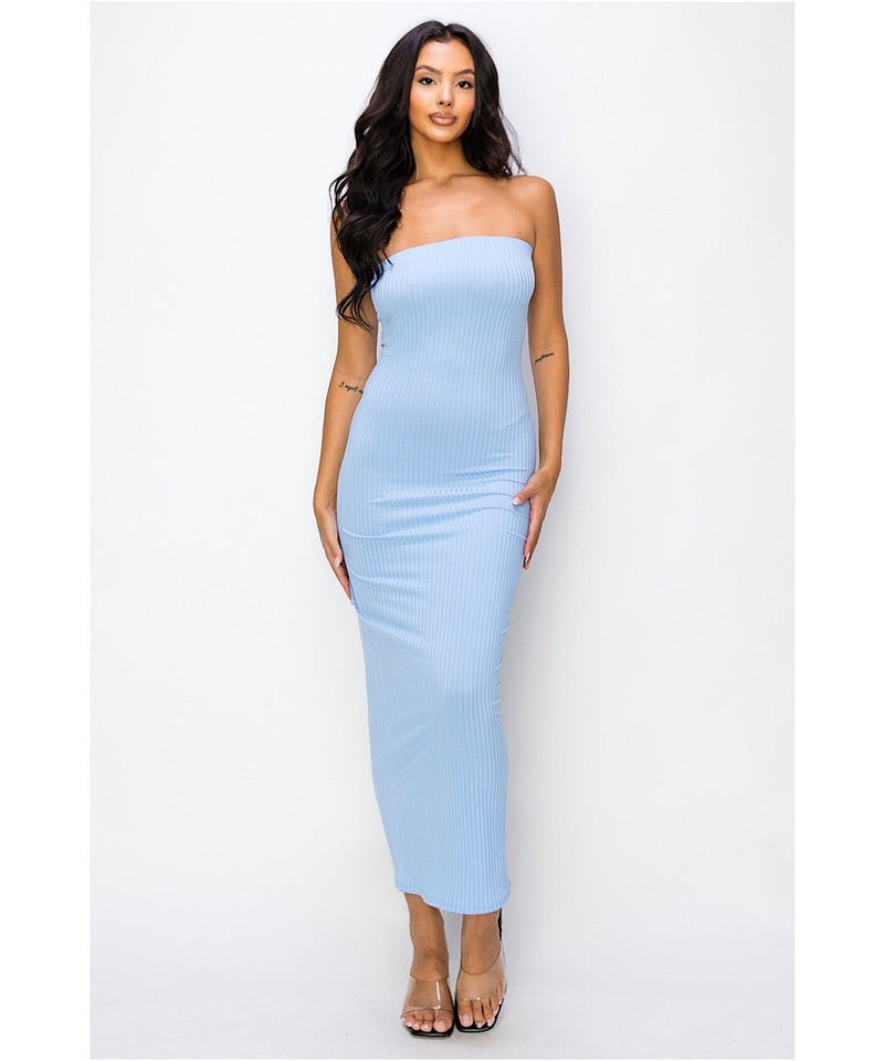 The Bodycon Dress & Duster Set (Baby Blue)