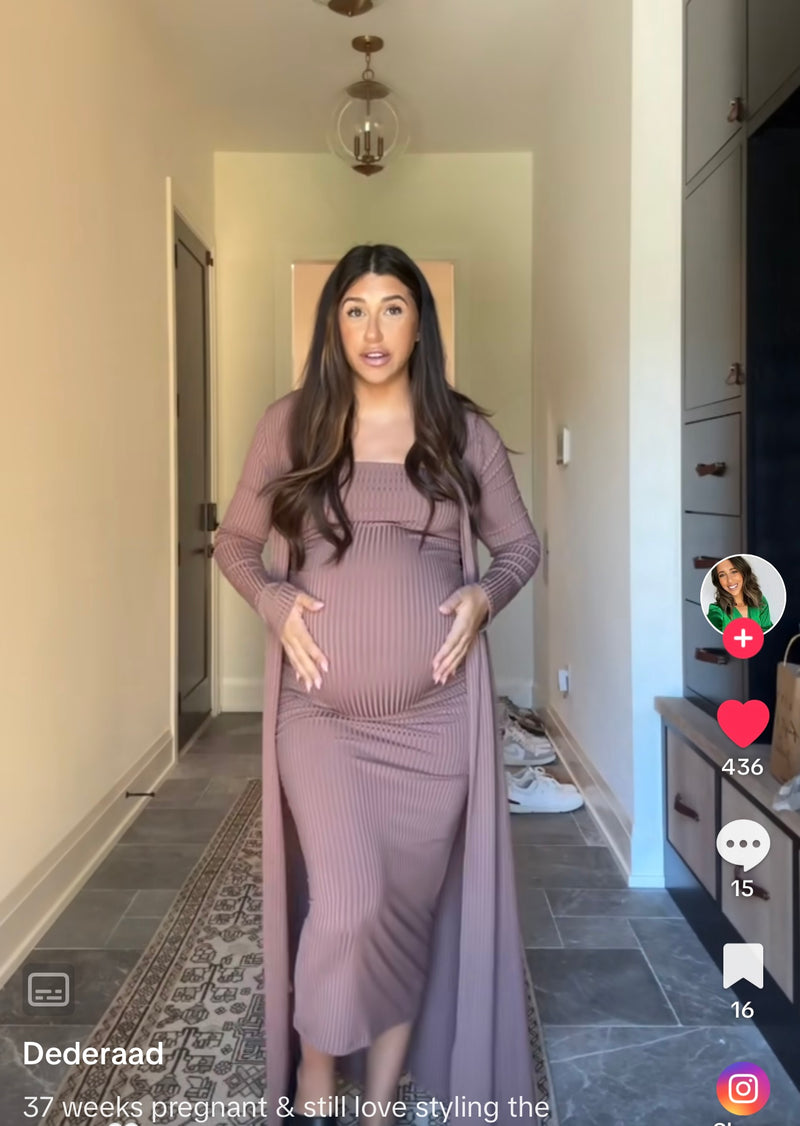 The Bodycon Dress & Duster Set (3 Colors)