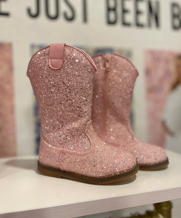 Pink Sequin Nashville Boots