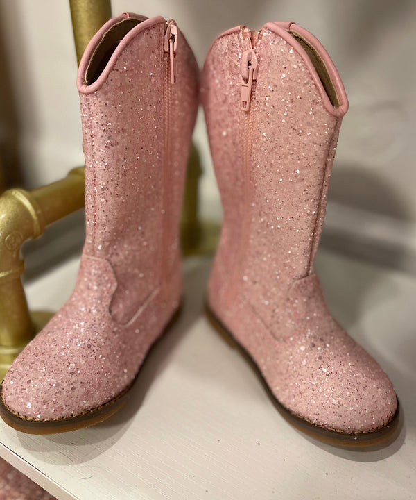 Pink Sequin Nashville Boots