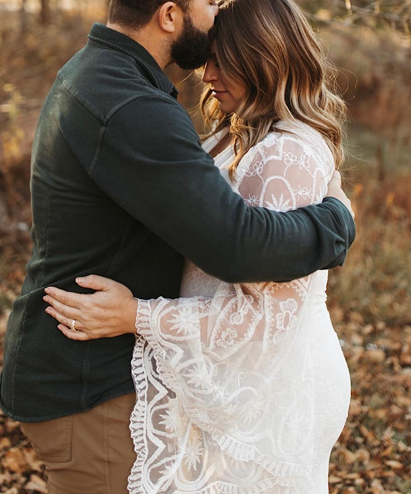 The Georgia Boho Sleeve Lace Maternity Gown
