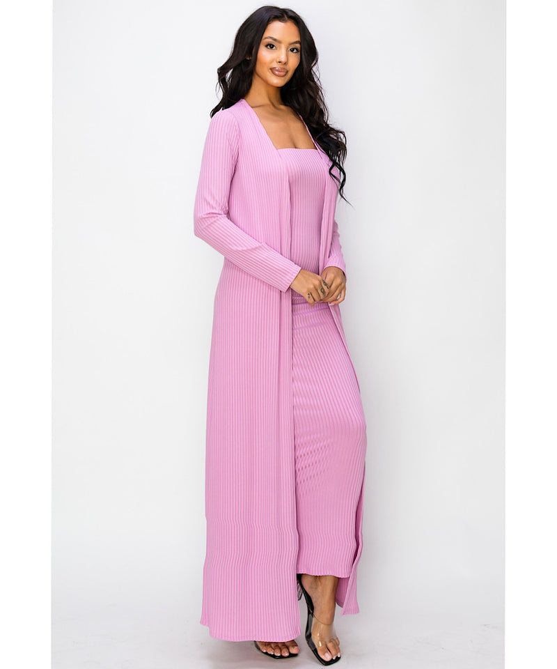 The Bodycon Dress & Duster Set (3 Colors)