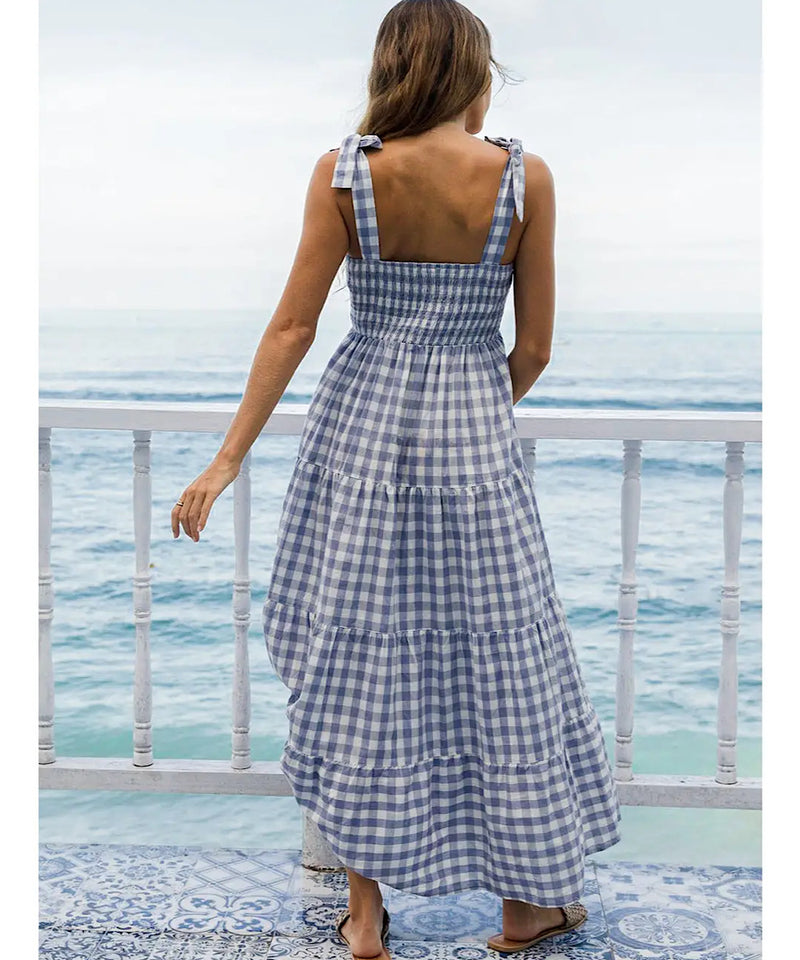 The Lexi Gingham Maternity/Nursing Maxi Dress