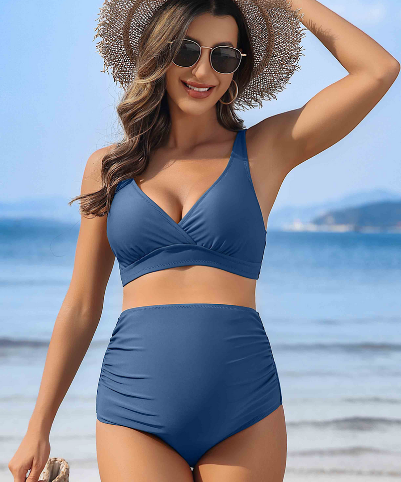 The Karly Maternity + Nursing Bikini Set (Fuscia)