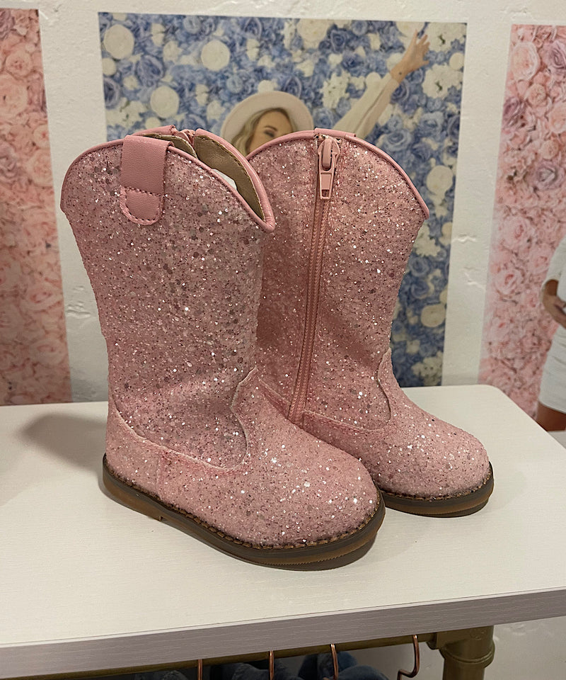 Pink Sequin Nashville Boots