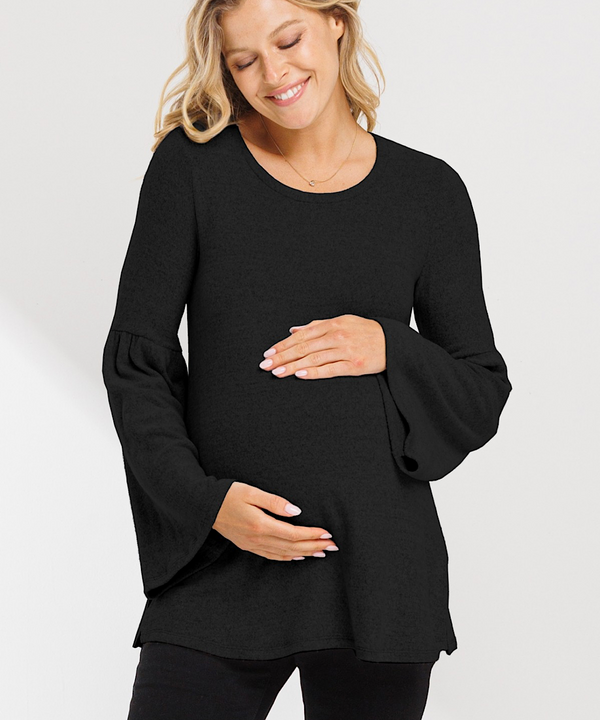 The Bell Long Sleeved Top (Black)