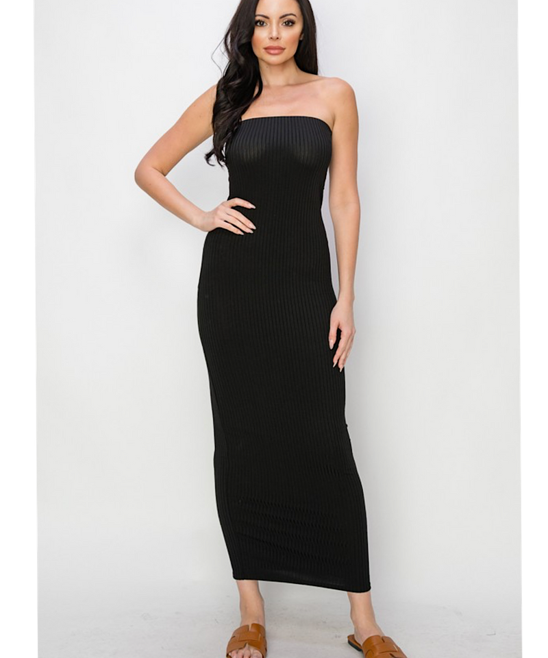 The Bodycon Dress & Duster Set (Black)