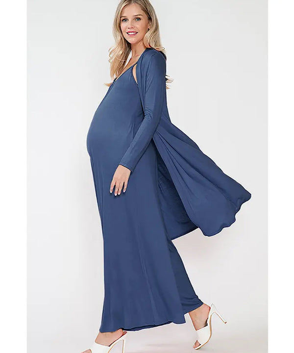 The Hannah Jumpsuit Set - Denim Blue
