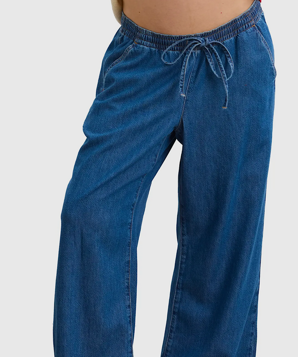 HATCH: The Drapey Denim Wide Leg Maternity Pant