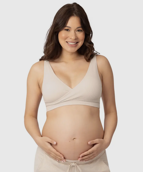 Sublime Adjustable Crossover Nursing & Lounge Bra (Stone)