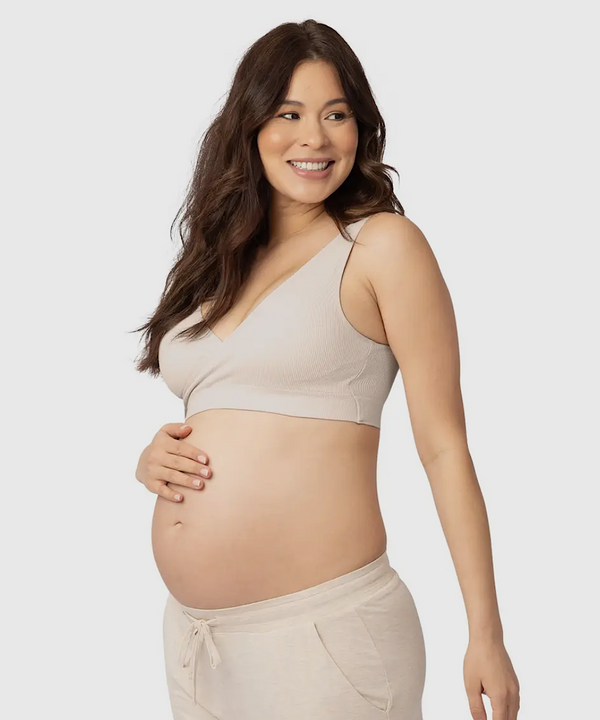 Sublime Adjustable Crossover Nursing & Lounge Bra (Stone)