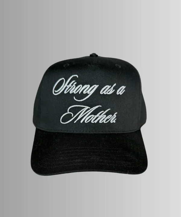 The Strong As A Mother Canvas Hat - Black