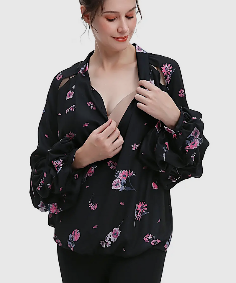 The Brooklyn Nursing Floral Print Blouse