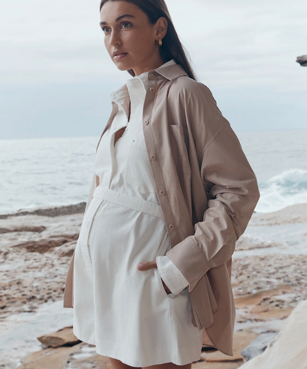 The Cotton Poplin Shirt (Light Mocha)