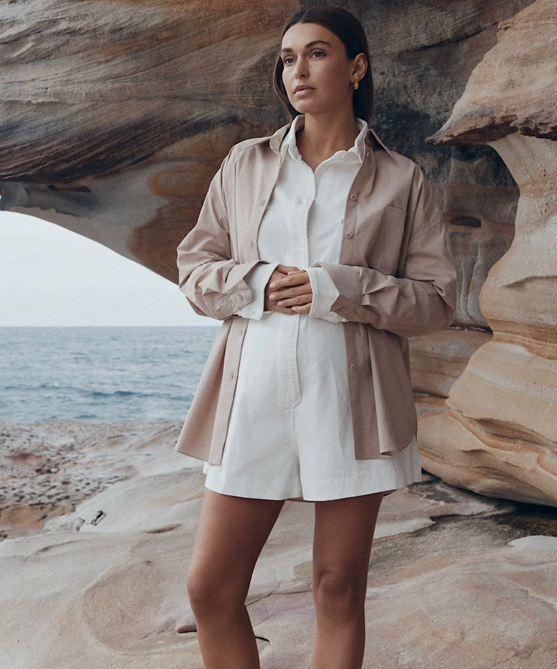 The Cotton Poplin Shirt (Light Mocha)