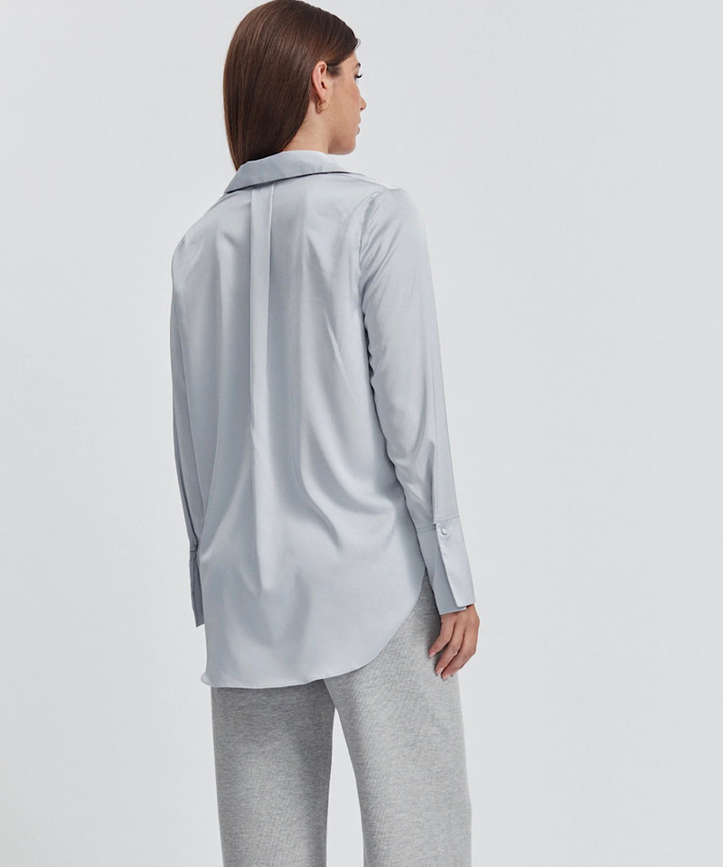 The Satin Shirt (Icy Blue)