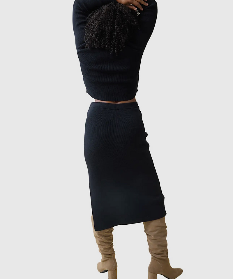The Lizzy Midi Skirt (Black)