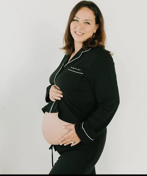 Long Sleeve Bamboo Mama Pajamas For Pregnancy + Postpartum