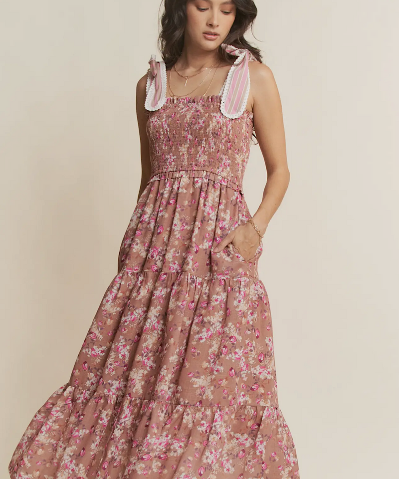 The Gardenia Maxi Dress (Pink Latte)