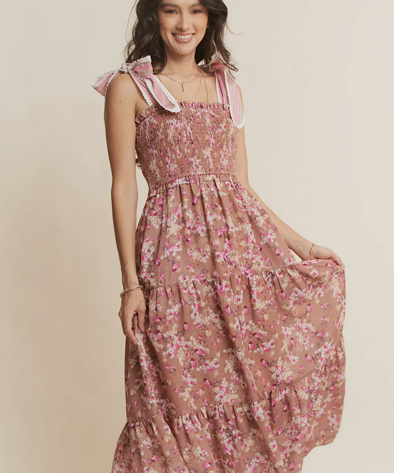 The Gardenia Maxi Dress (Pink Latte)
