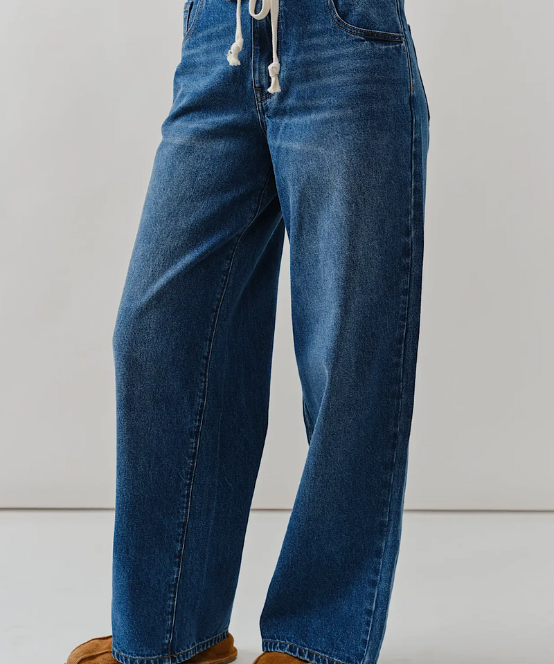 The Drawstring Wide Leg Jeans