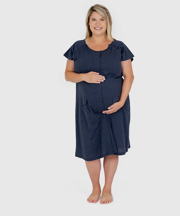 Universal Labor, Delivery & Nursing Gown (Navy Heather)