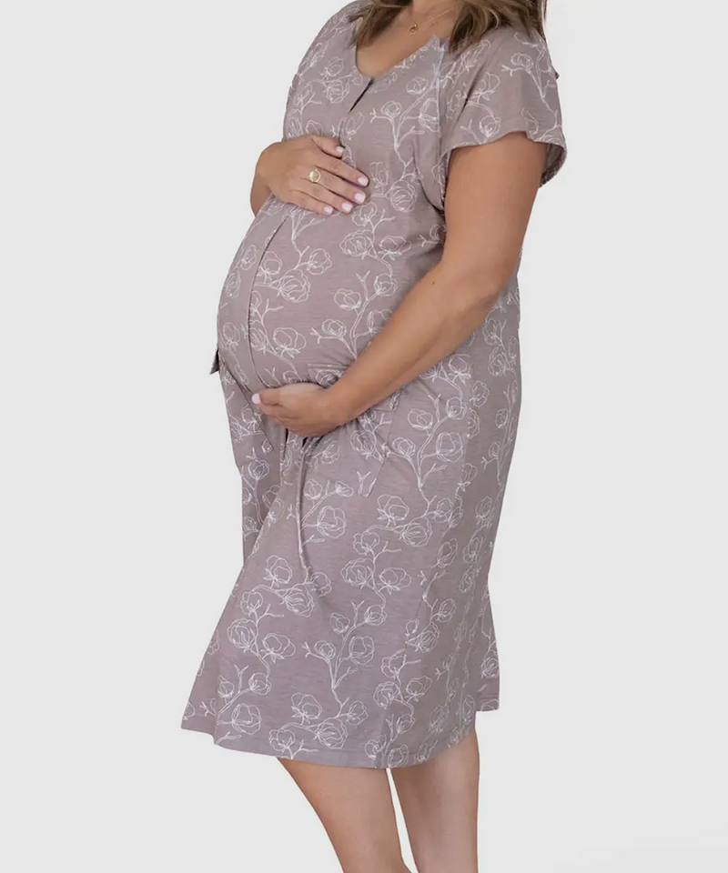 Universal Labor, Delivery & Nursing Gown (Lilac Bloom)