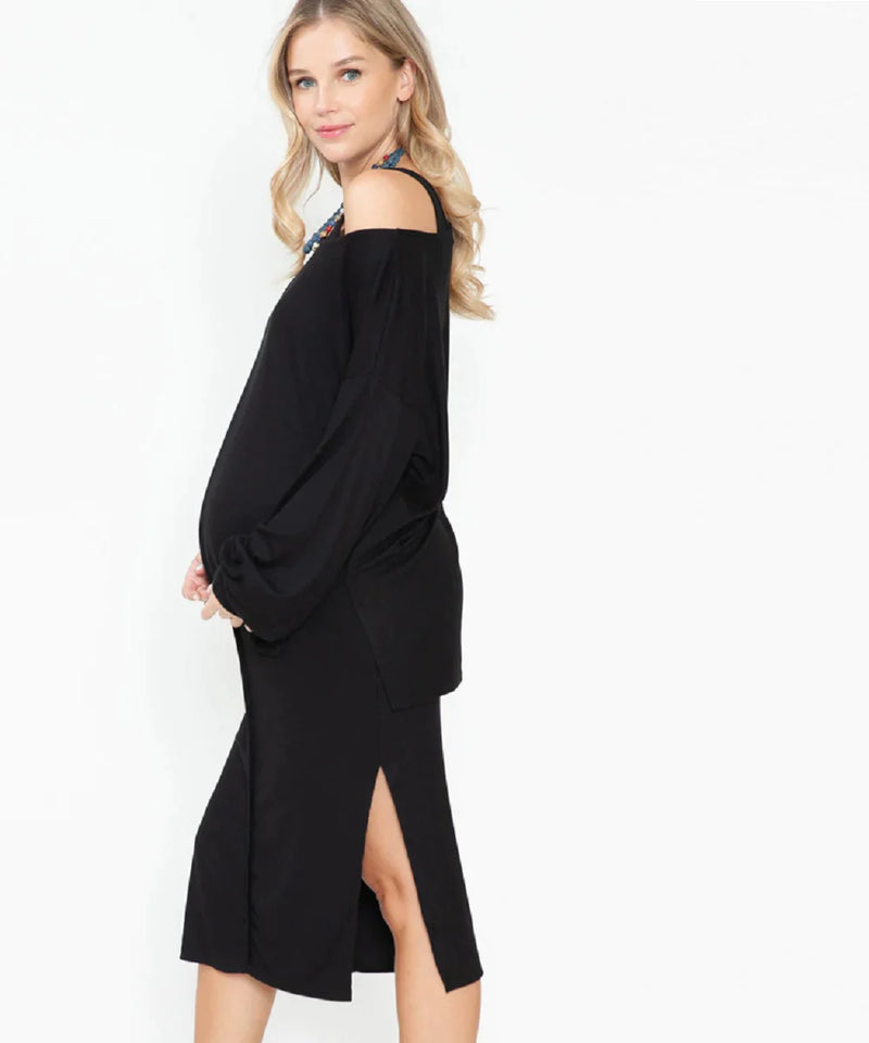 The Ryann Dress + Top Set (Black)