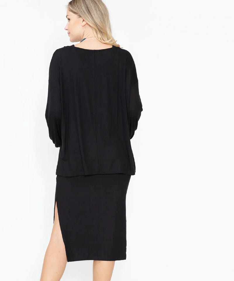 The Ryann Dress + Top Set (Black)