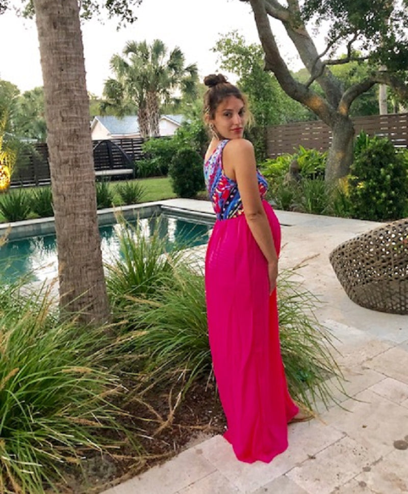 The Alessia Beach Maternity Maxi Dress