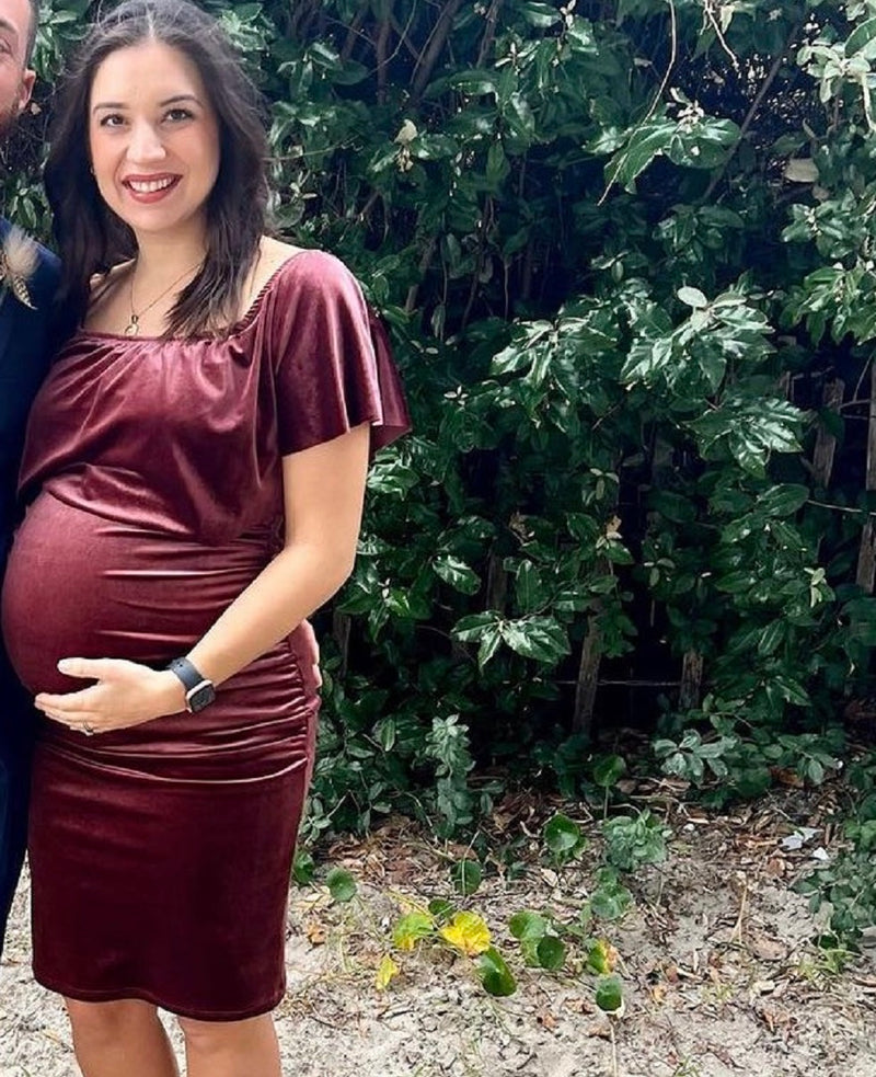 The Annalise Velvet Bodycon Dress (Mauve)