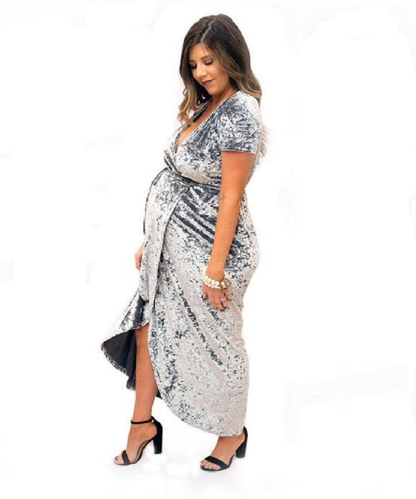 The Bianca Maternity Dress (Silver)
