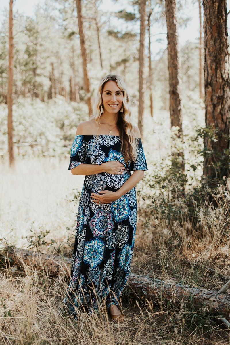 The Blaire Boho Maternity Maxi Dress