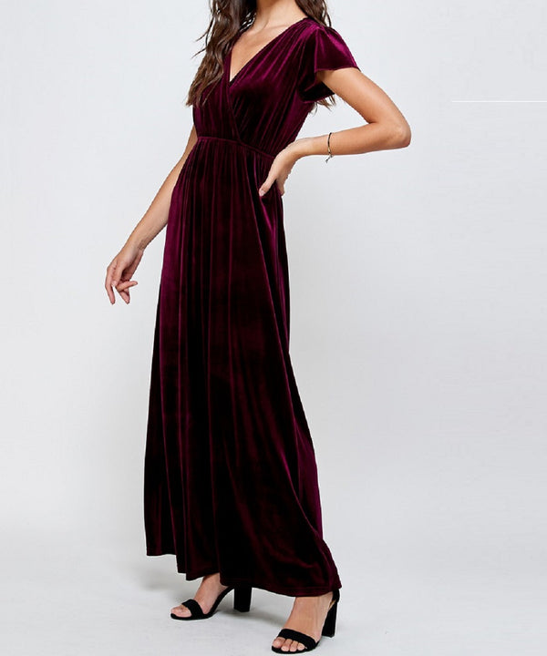 The Fiona Velvet Maxi (Burgundy)