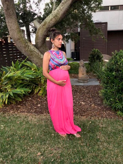 The Alessia Beach Maternity Maxi Dress