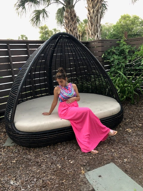 The Alessia Beach Maternity Maxi Dress