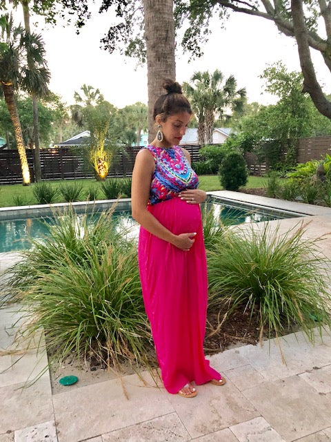 The Alessia Beach Maternity Maxi Dress