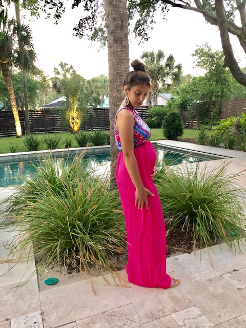 The Alessia Beach Maternity Maxi Dress