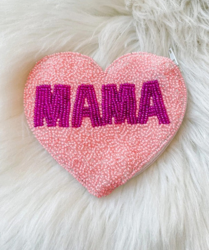 MAMA Beaded Coin Purse