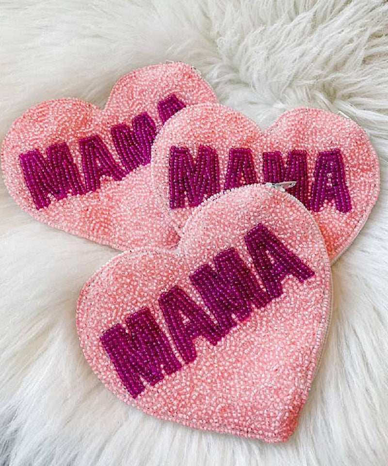 MAMA Beaded Coin Purse