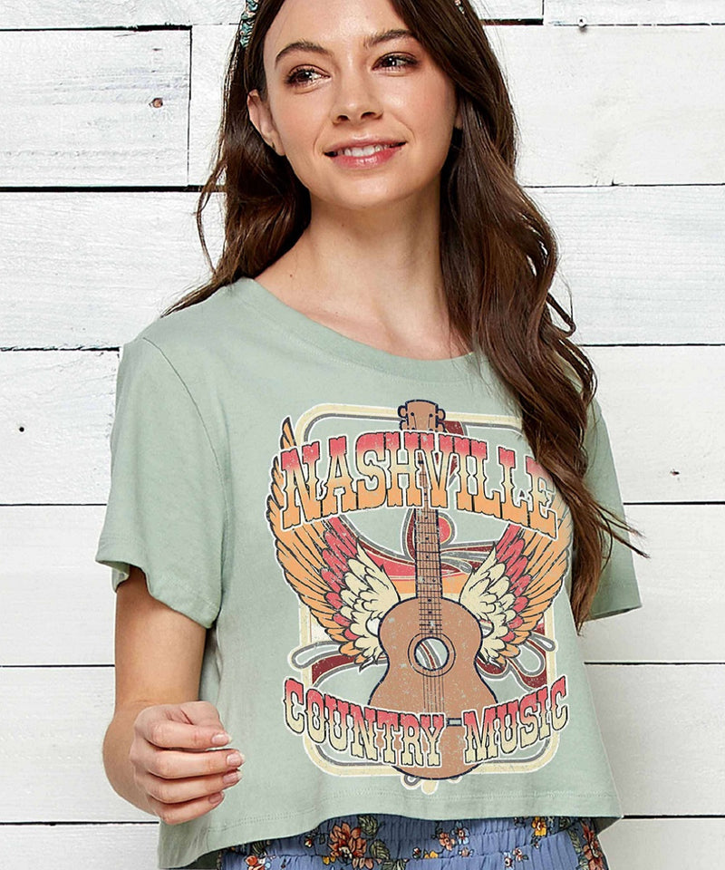 Cropped Tee: Nashville Music City