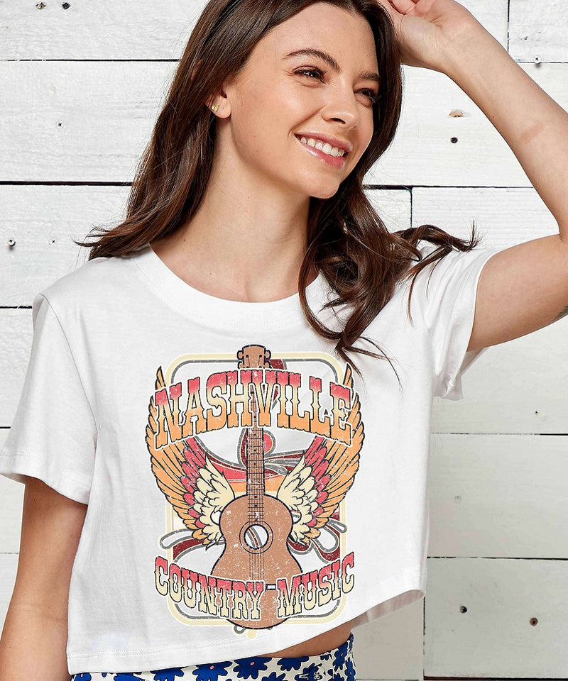 Cropped Tee: Nashville Music City