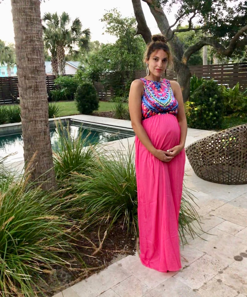 The Alessia Beach Maternity Maxi Dress