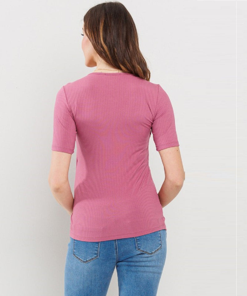 The Alley Maternity & Nursing Top (Dark Rose)