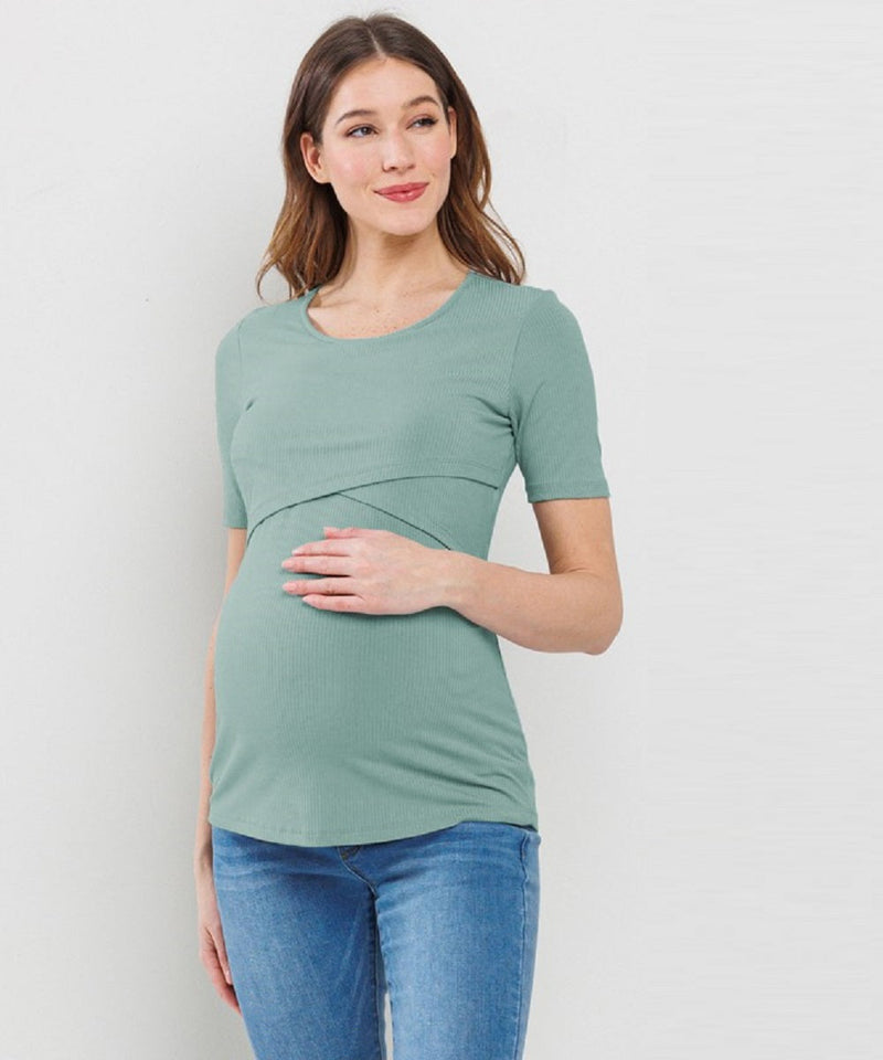 The Alley Maternity & Nursing Top (Dark Rose)